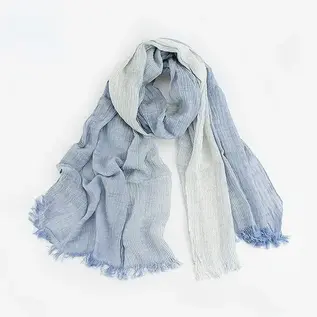 SKY BLUE WHITE STRIPED SCARF