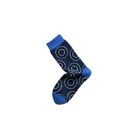 SOCKS - WHITE CIRCLES ON NAVY