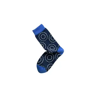 SOCKS - WHITE CIRCLES ON NAVY