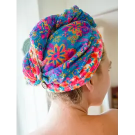 HAIR TOWEL WRAP ASSORTED FLORALS