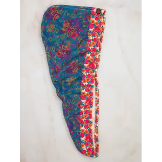HAIR TOWEL WRAP ASSORTED FLORALS
