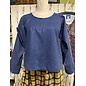 PETUNIA - NAVY WITH WHITE PINDOTS- LARGE