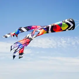 WINDSOCK - 40" BLACK WHITE GEOMETRIC