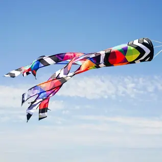 WINDSOCK - 40" BLACK WHITE GEOMETRIC