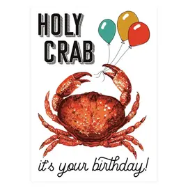 BIRTHDAY CARD- HOLY CRAB - BLANK INSIDE