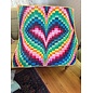 RAINBOW HEART QUILT - HANDMADE