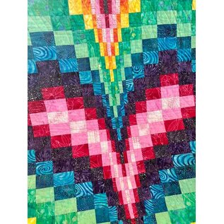 RAINBOW HEART QUILT - HANDMADE