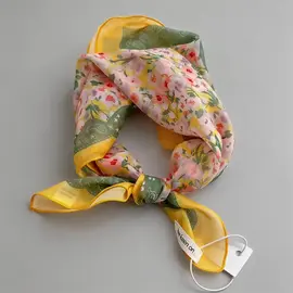 KERCHIEF YELLOW GREEN FLORAL