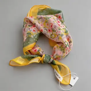 KERCHIEF YELLOW GREEN FLORAL