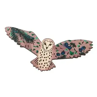 BLUEBERRIES  OWL PIN