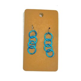 BLUE LINKS  EARRINGS - LOCAL MAINE MADE