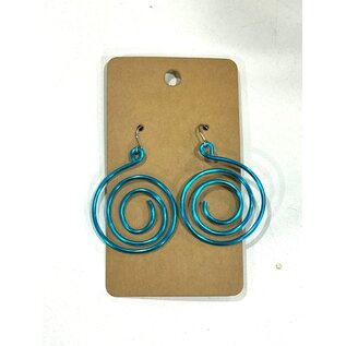 BLUE SPIRAL EARRINGS - LOCAL MAINE MADE