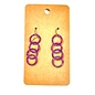 PURPLE LINKS  EARRINGS - LOCAL MAINE MADE