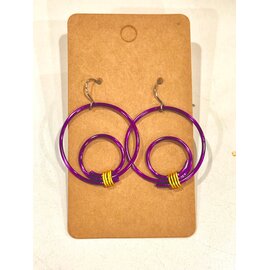 PURPLE LOOPS  EARRINGS - LOCAL MAINE MADE