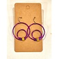 PURPLE LOOPS  EARRINGS - LOCAL MAINE MADE