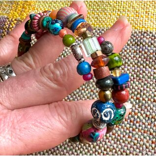 KAMALA DESIGNS HANDMADE COIL  BRACELET - EARTH