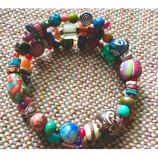 KAMALA DESIGNS HANDMADE COIL  BRACELET - EARTH