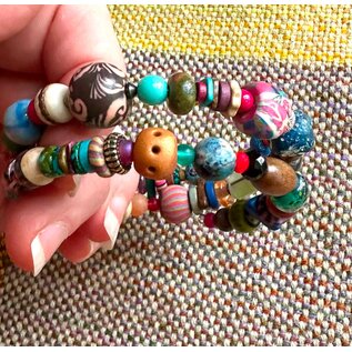 KAMALA DESIGNS HANDMADE COIL  BRACELET - EARTH