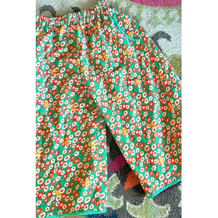 KAMALA DESIGNS JESSE WIDE CROPPED PANT - ORANGE CATS IN FLOWERS