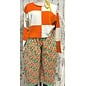 KAMALA DESIGNS JESSE WIDE CROPPED PANT - ORANGE CATS IN FLOWERS