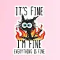 I'M FINE CAT STICKER