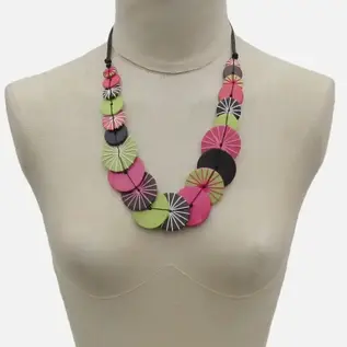 WRAPPED DISCS NECKLACE