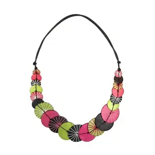 WRAPPED DISCS NECKLACE