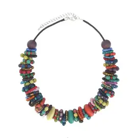 BRIGHT BEADED RINGS NECKLACE