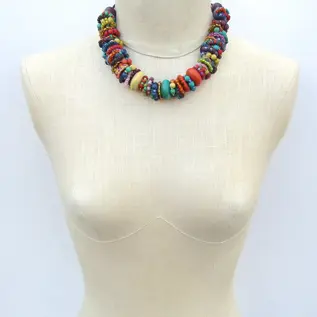 BRIGHT BEADED RINGS NECKLACE