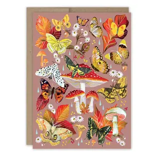 BIRTHDAY  - BUTTERFLIES AND MUSHROOMS