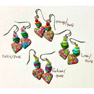 KAMALA DESIGNS KATE'S  HEART EARRINGS