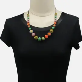 WRAPPED BEADS NECKLACE