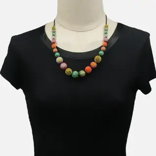 WRAPPED BEADS NECKLACE