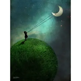 BLANK CARD - CHASING THE MOON
