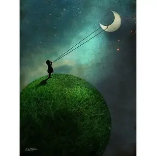 BLANK CARD - CHASING THE MOON