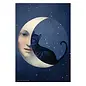 BLANK CARD - CAT AND THE MOON