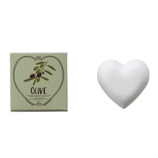 HEART SHAPED SOAP - OLIVE
