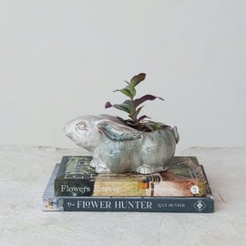 CERAMIC BUNNY PLANT POT