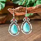EARRINGS - FAUX TURQUOISE AMULET
