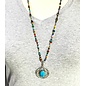 STACKABLE BEADED NECKLACE WITH PENDANT
