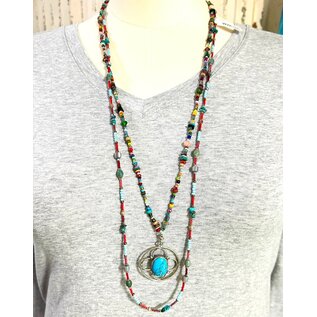 STACKABLE BEADED NECKLACE- BEACH
