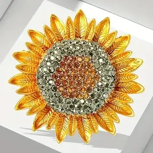 SPARKLY SUNFLOWER PIN