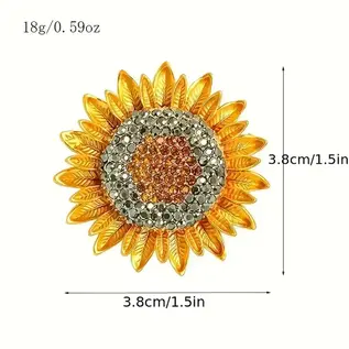 SPARKLY SUNFLOWER PIN