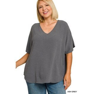 SOFT LOOSE TOP - ASH GREY