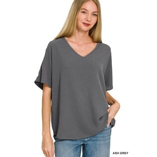 SOFT LOOSE TOP - ASH GREY