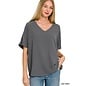 SOFT LOOSE TOP - ASH GREY