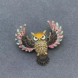 SPARKLY OWL PIN