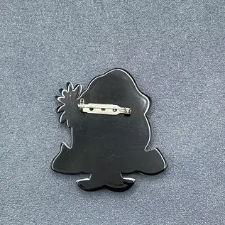 RETRO PINK HAIR WOMAN PIN