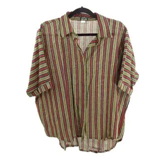KURTA STRIPE BUTTON SHIRT - FREE SIZE