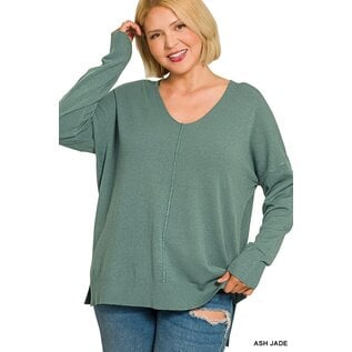 SOFT V NECK TOP- 2 COLORS